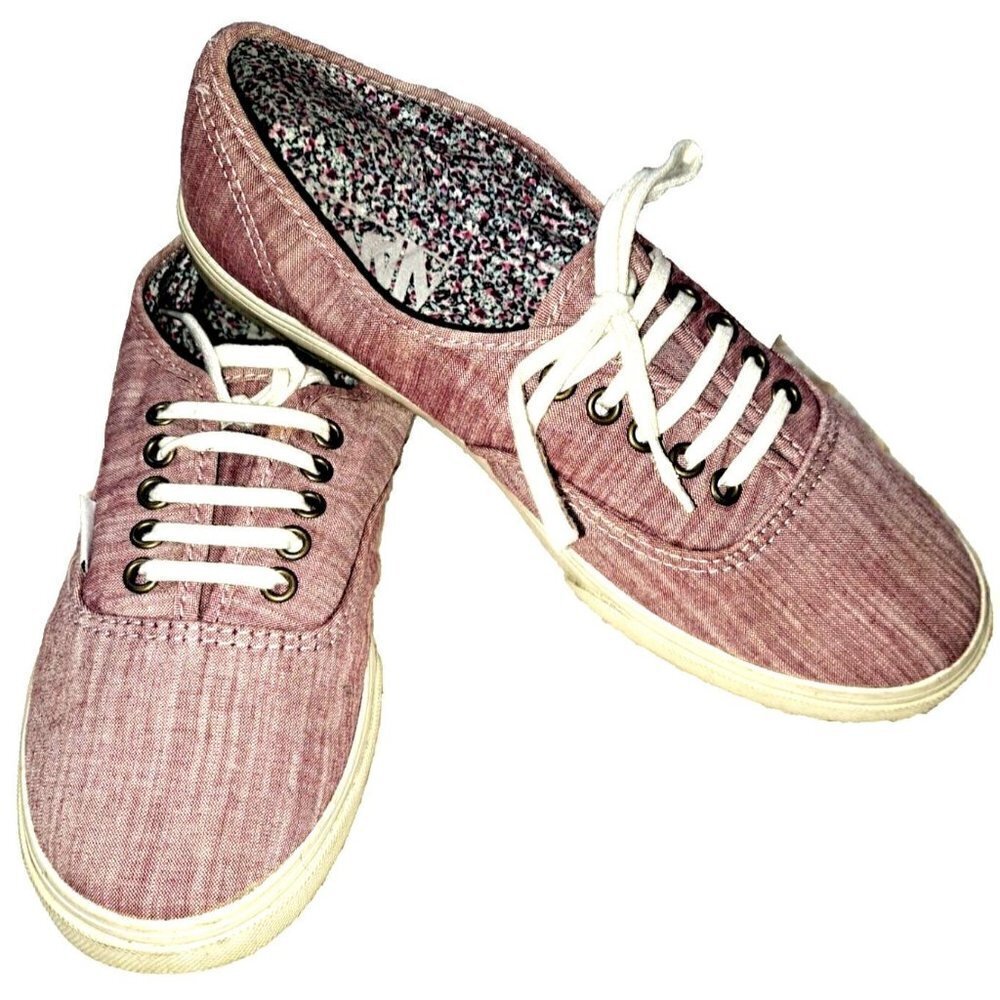 Vans Women's 5.5 Lace Up Low Top Round Toe Purple Sneakers New Without Tags